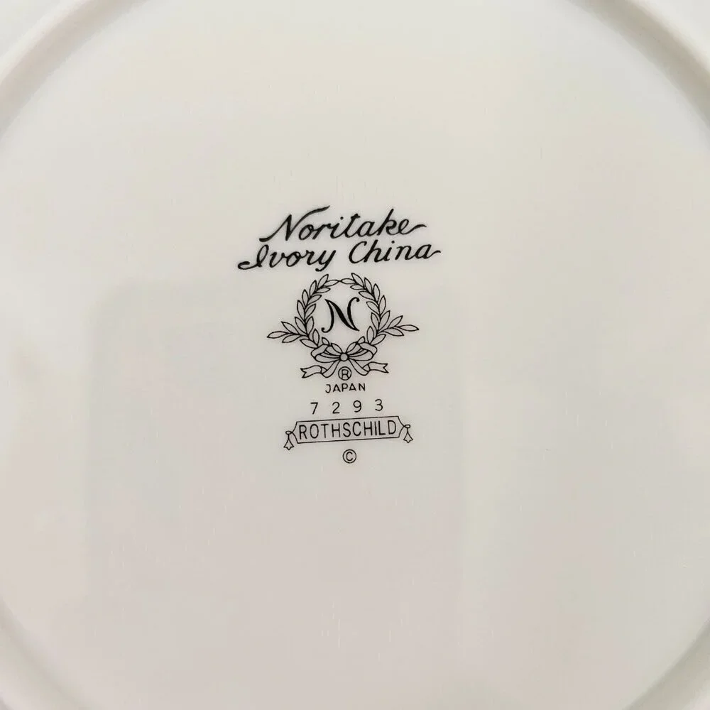 Noritake Rothschild Ivory China Platinum Band Bread & Butter Plates – Set of 4